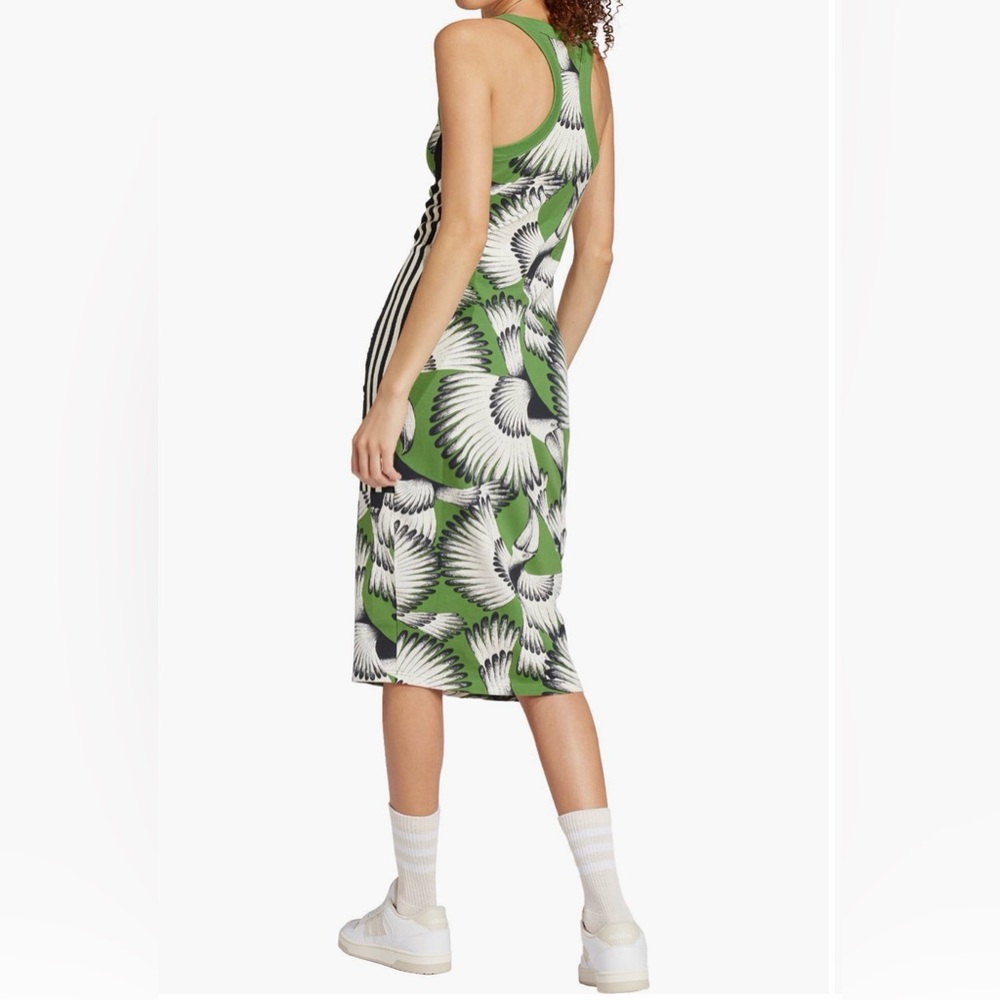 Adidas X Farm Rio Green and Black Patterned Dress - Picture 3 of 6